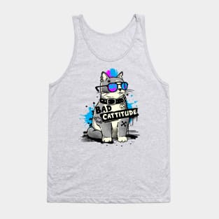 Bad cattitude graffiti Tank Top